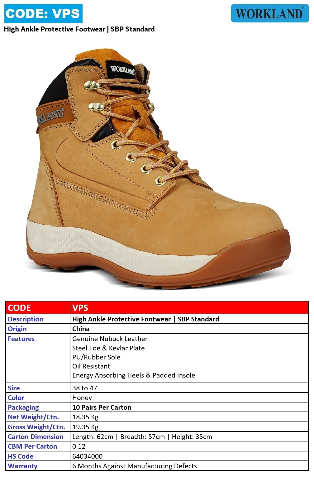 High Ankle SBP Grade Worker Safety Shoes